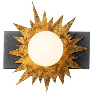 Lucas + Mckearn Lucas Mckearn Soleil 8 1/2" Wide Weathered Zinc Gold Star Wall Sconce