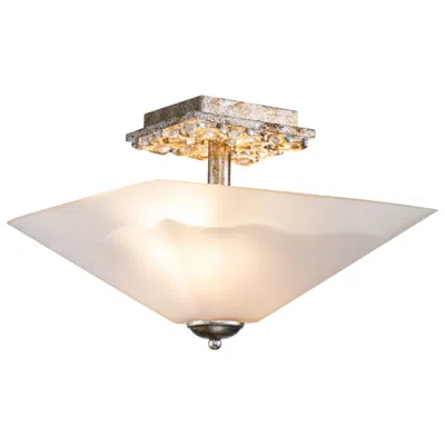Lucas + Mckearn Star 14 1/2" Wide Silver Leaf Ceiling Light In Multi
