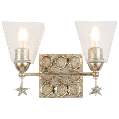 Lucas + Mckearn Star 2 Light Bath Vanity In Silver