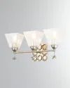 Lucas + Mckearn Star 3-light Bath Vanity Light In Gold