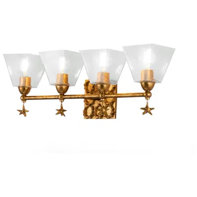 Lucas + Mckearn Star 4 Light Bath Bar In Gold