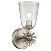 Lucas + Mckearn Staring 1 Light Sconce In Silver Leaf In Multi
