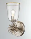Lucas + Mckearn Staring 1-light Sconce In Silver Leaf In Silver Leaf