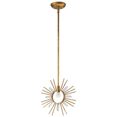 Lucas + Mckearn Sun King 1 Light Pendant In Gold In Brown