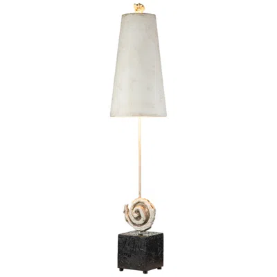 Lucas + Mckearn Swirl Bone White Metal Buffet Table Lamp