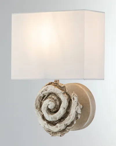 Lucas + Mckearn Swirl Large Sconce In Bone In Bone White