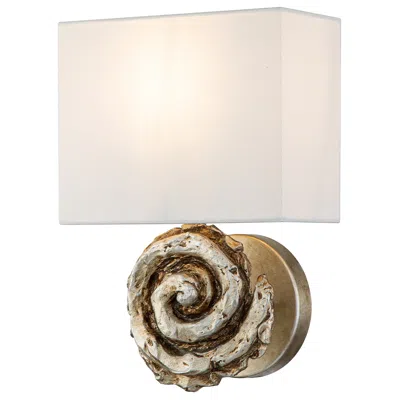 Lucas + Mckearn Swirl Large Sconce In Silver In Animal Print
