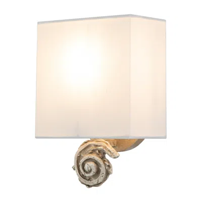 Lucas + Mckearn Swirl Small Sconce In Bone Finish In Multi