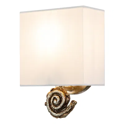 Lucas + Mckearn Swirl Small Sconce In Silver In White