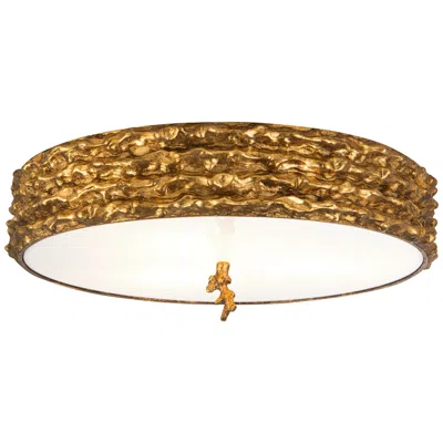 Lucas + Mckearn Trellis 20" Wide Antique Gold Leaf Ceiling Light