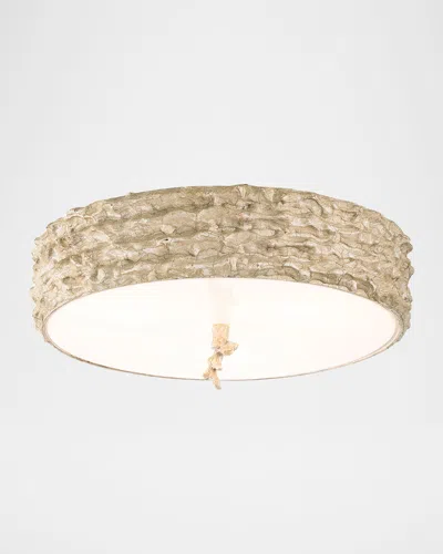 Lucas + Mckearn Trellis 3-light Flush Mount Light, 16" In White