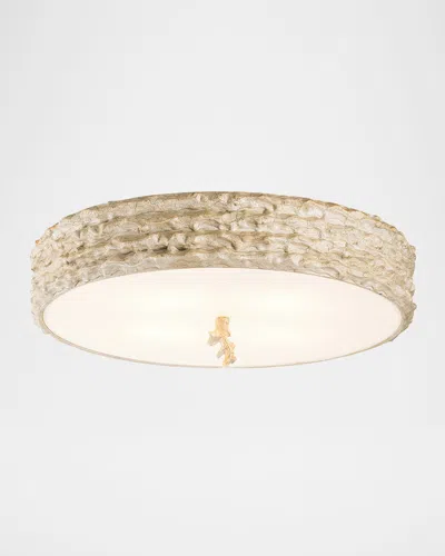 Lucas + Mckearn Trellis 4-light Flush Mount Ceiling Light, 20" In White
