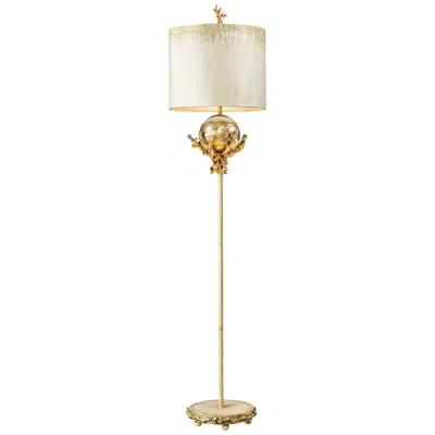 Lucas + Mckearn Trellis Putty Silver Leaf Floor Lamp