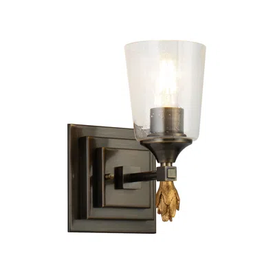 Lucas + Mckearn Vetiver 1 Light Dark Bronze With Gold Accent