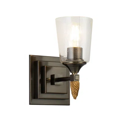 Lucas + Mckearn Vetiver 1 Light Dark Bronze With Gold Accent