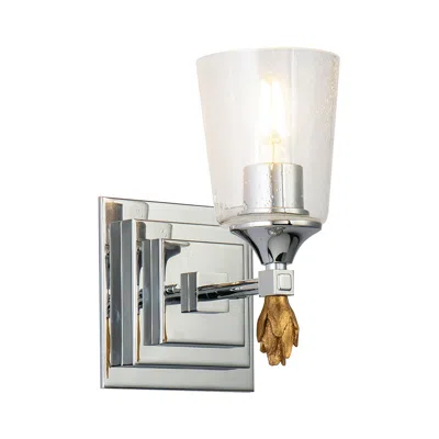 Lucas + Mckearn Vetiver 1 Light Wall Sconce In Polished Chrome With Gold Accent