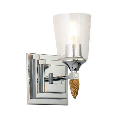 Lucas + Mckearn Vetiver 1 Light Wall Sconce In Polished Chrome With Gold Accent