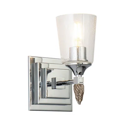 Lucas + Mckearn Vetiver 1 Light Wall Sconce In Polished Chrome With Silver Accent