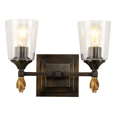 Lucas + Mckearn Vetiver 2-light Dark Bronze With Gold Accents