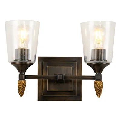 Lucas + Mckearn Vetiver 2-light Dark Bronze With Gold Accents