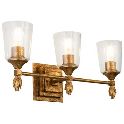 Lucas + Mckearn Vetiver 3 Light Vanity In Antique Gold