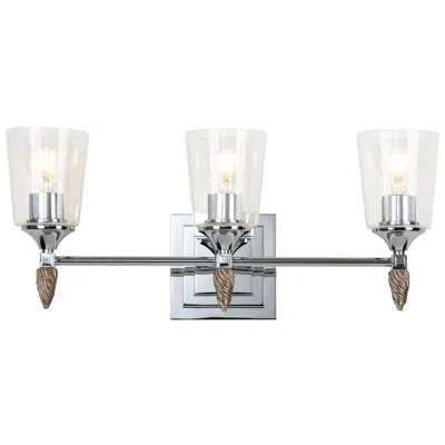 Lucas + Mckearn Vetiver Light Vanity In Polished Chrome With Silver Accent