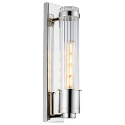 Lucas + Mckearn Wellington 1 Light Bath Light In Polished Chrome In White