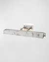 Lucas + Mckearn Winchfield Large Picture Light In Polished Nickel And White Marble