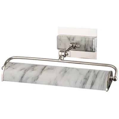 Lucas + Mckearn Winchfield Medium Picture Light In Polished Nickel And White Marble