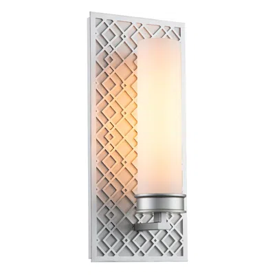Lucas + Mckearn Ziggy 1 Lt Bath Bar In Laquered Silver In White