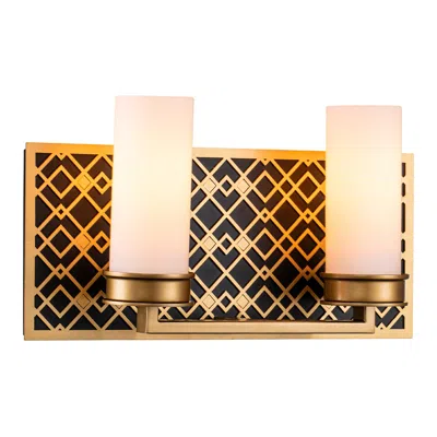 Lucas + Mckearn Ziggy 2 Lt Bath Bar In Laquered Gold