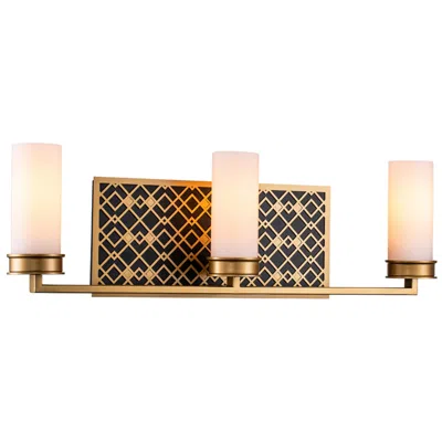 Lucas + Mckearn Ziggy 3 Lt Bath Bar In Laquered Gold In Brown