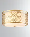 Lucas + Mckearn Ziggy Flush Mount In Lacquered Silver In Laquered Gold