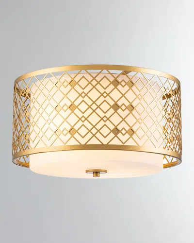 Lucas + Mckearn Ziggy Flush Mount In Lacquered Silver In Laquered Gold
