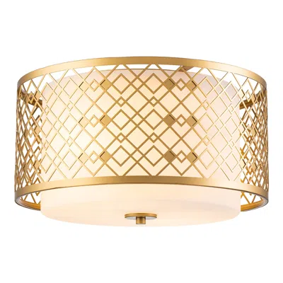 Lucas + Mckearn Ziggy Flush Mount In Laquered Gold