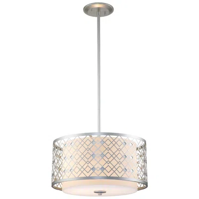 Lucas + Mckearn Ziggy Large Pendant In Laquered Silver In Multi