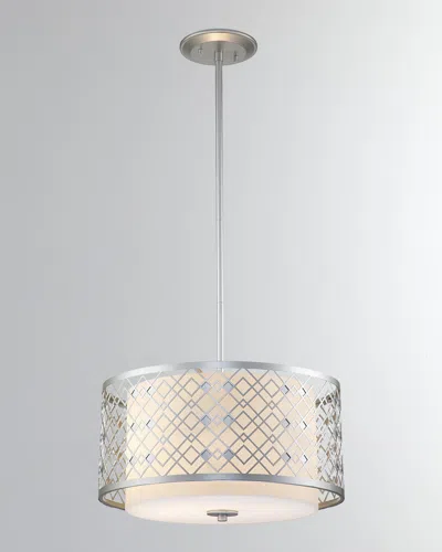 Lucas + Mckearn Ziggy Large Pendant Light In Lacquered Gold In Silver