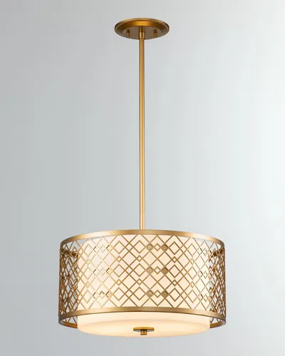 Lucas + Mckearn Ziggy Large Pendant Light In Lacquered Gold In Laquered Gold