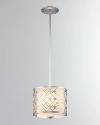 Lucas + Mckearn Ziggy Mini Pendant Light In Lacquered Gold In Laquered Silver