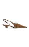 Lucasheva Aurora Suede Slingback Pumps In Brown