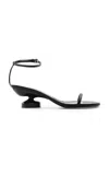 Lucasheva Camille Leather Sandals In Black