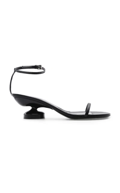 Lucasheva Camille Leather Sandals In Black