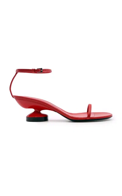 Lucasheva Camille Leather Sandals In Red