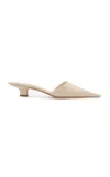 Lucasheva Gigi Leather Mules In Ivory