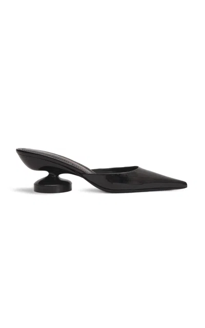 Lucasheva Giorgia Patent Leather Mules In Black