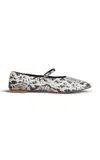 Lucasheva Mary Python-effect Leather Flats