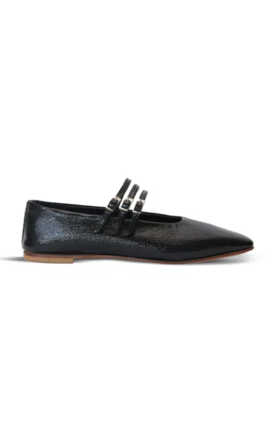 Lucasheva Nadia Leather Flats In Black