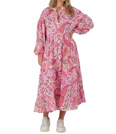 Lucca Aurora Boho Maxi Dress In Pink