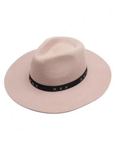 Lucca Constance Western Wool Hat In Beige In Black