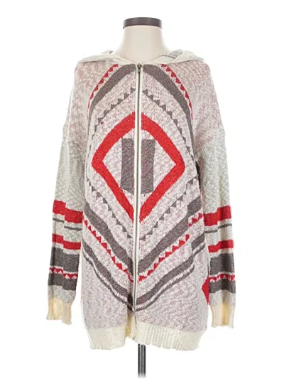 Pre-owned Lucca Couture Cardigan Sweater In Silver